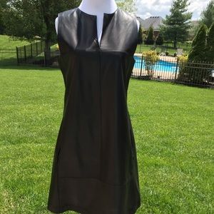 Elie Tahari Brown leather dress